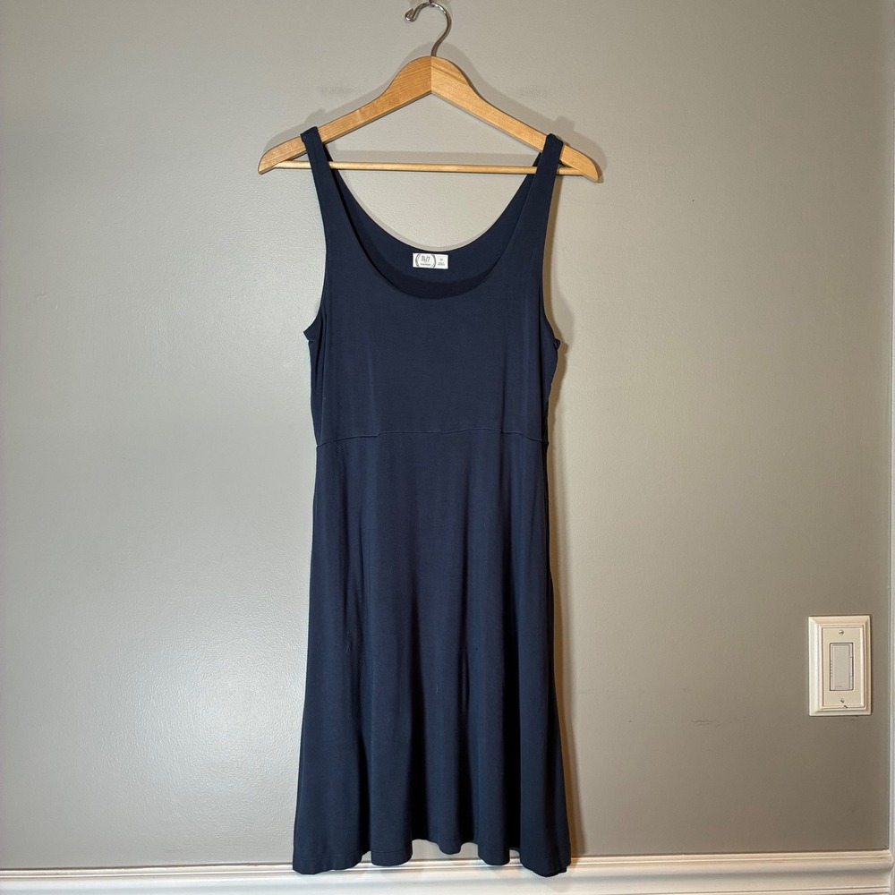Maurices 24/7 Navy Blue Sleeveless Empire Waist A-Line Dress Medium